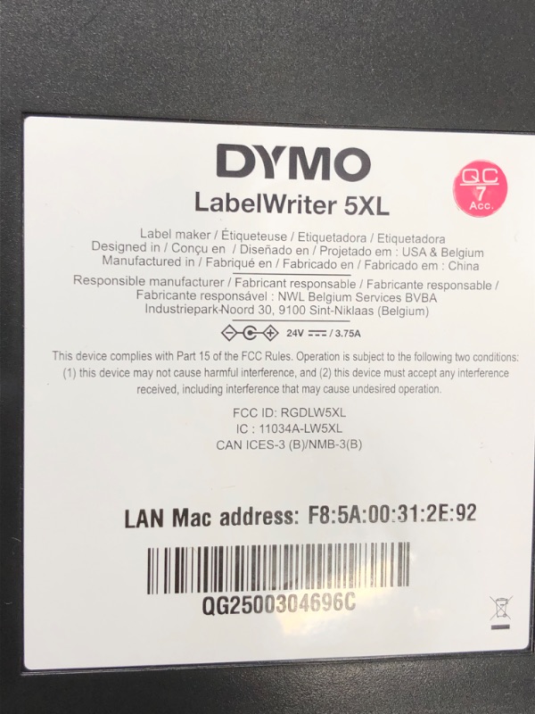 Photo 5 of DYMO LabelWriter 5XL Label Printer, Automatic Label Recognition, Prints Extra-Wide Shipping Labels (UPS, FedEx, USPS) from Amazon, eBay, Etsy, Poshmark, and More, Perfect for eCommerce Sellers LabelWriter 5XL Thermal Label Printers