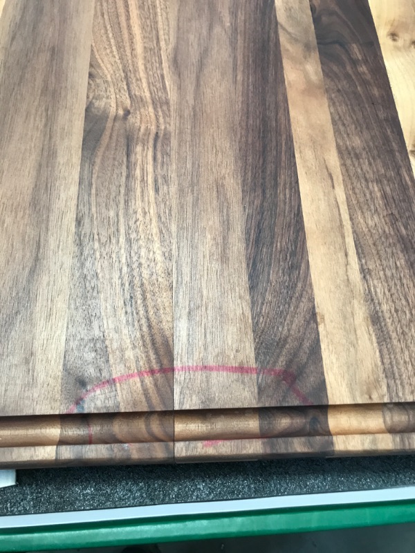 Photo 3 of ***DAMAGED***AZRHOM XXL Large Walnut Wood Cutting Board for Kitchen 24x18 (Gift Box) with Juice Groove Handles Non-slip Mats Thick Reversible Butcher Block Chopping Board Walnut Wood 24x18 inch