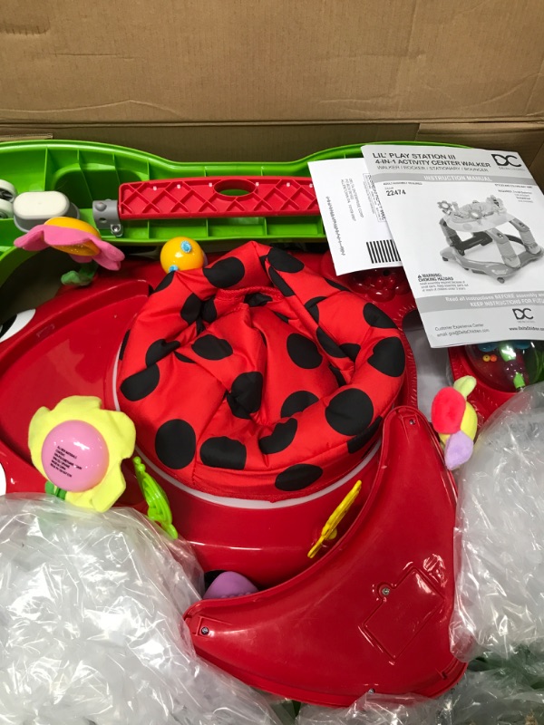 Photo 2 of Delta Children Lil Play Station 4-in-1 Activity Walker - Sadie The Ladybug