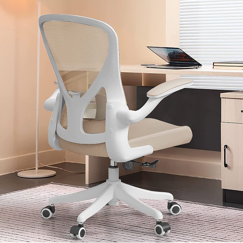 Photo 1 of 
SICHY AGE Ergonomic Office Chair Home Desk Office Chair with Flip-Armrest & Cushion for Lumbar Support, Mid Back Computer Chair with Thickened Cushion