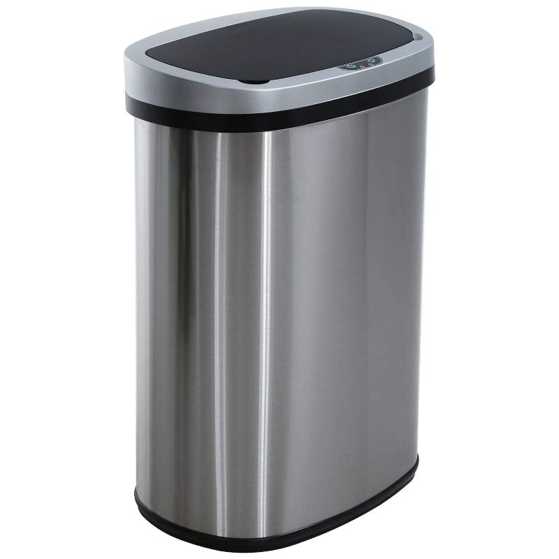 Photo 1 of .22x12x10 inch trash bin silver with lid 