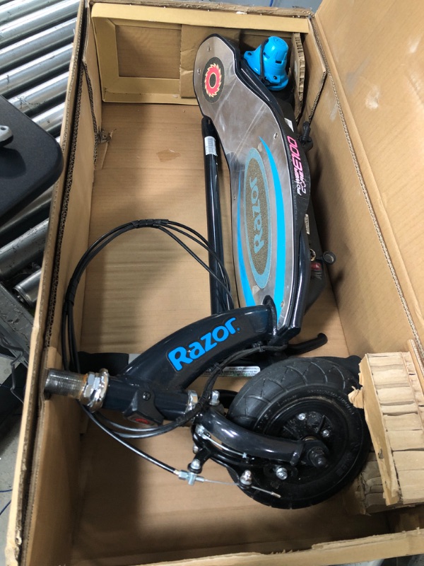 Photo 2 of Razor E100 Kids Ride On 24V Motorized Powered Electric Kick Scooter Toy, Speeds up to 10 MPH with Brakes, and Pneumatic Tires for Kids Ages 8+
