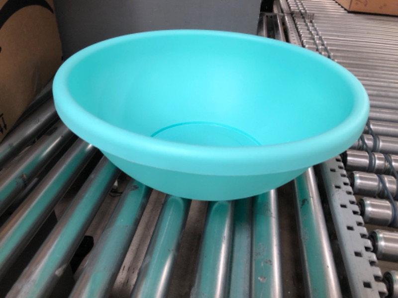 Photo 1 of The HC Companies 18 Inch Large Garden Bowl Planter - Shallow Plant Pot with Drainage Plug for Indoor Outdoor Flowers, Herbs, Teal Teal 18"