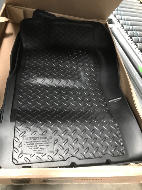 Photo 2 of Husky Liners Classic Style Series | Front Floor Liners - Black | 35111 | Fits 1995-2004 Toyota Tacoma Access Cab/Standard Cab 2 Pcs Classic Style Front Floor Mats Black