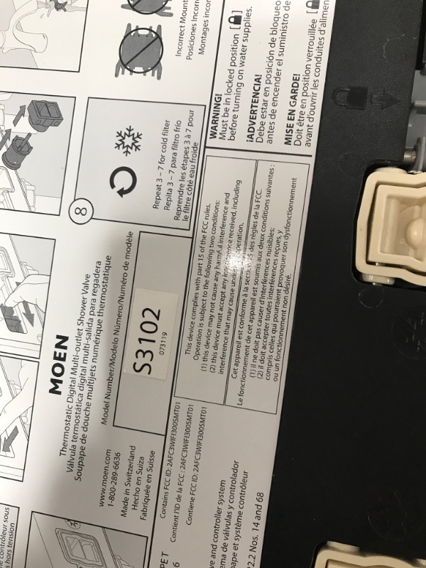 Photo 3 of Moen Smart Shower 2-Outlet Digital Thermostatic Shower Valve with 1/2" Connections, S3102
