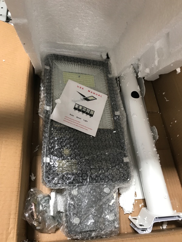 Photo 1 of 500W LED Solar Street Light Outdoor, 20000LM Dusk to Dawn Solar Parking Lot Lights with Light Sensor & Remote, IP66 Waterproof Solar Security Led Flood Lights for Yard, Garden, Basketball Court Style-2