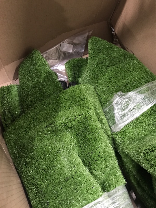 Photo 3 of Artificial Grass Mats Lawn Carpet Customized Sizes, Synthetic Rug Indoor Outdoor Landscape, Fake Faux Turf for Decor 6FTX8FT(48 Square FT) 6 x 8 Feet
