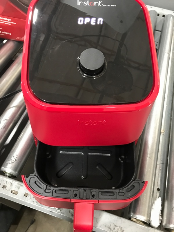 Photo 3 of ***MISSING PARTS***Instant Pot Vortex 4-in-1, 2-quart Mini Air Fryer Oven Combo with Customizable Smart Cooking Programs, Nonstick and Dishwasher-Safe Basket, Includes Free App with over 1900 Recipes, Red
