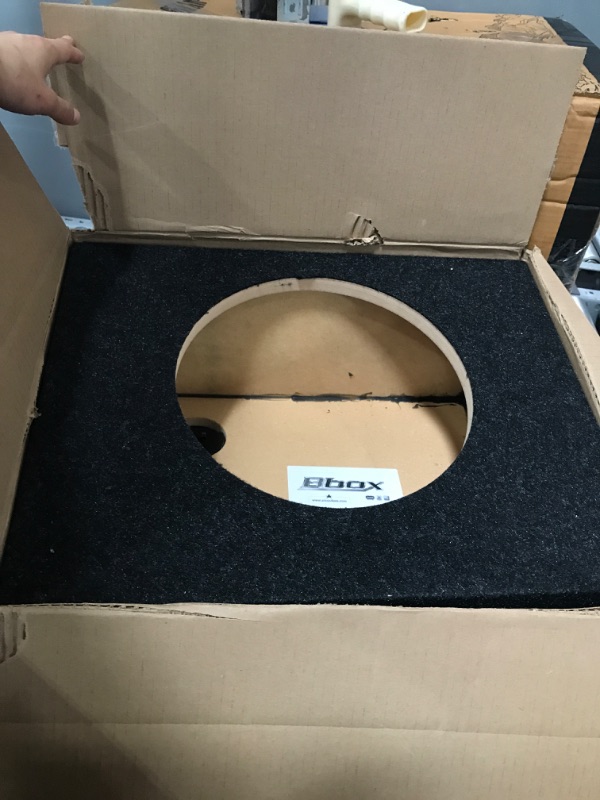 Photo 2 of Bbox Single Sealed 12 Inch Wedge Shaped Subwoofer Enclosure - Universal Wedge Truck Enclosure - Premium Subwoofer Box Improves Audio Quality, Sound & Bass - Red & Black Spring Terminals