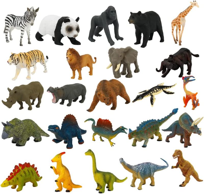 Photo 1 of 24 Pack Dinosaur Zoo Animal Toys Refill Advent Calendar 2022 with Card Box for Kids Boys,24 Days Xmas Countdown Stocking Stuffed Gift Ideas Toy for 3-5 5-7 8-12 Years Old
