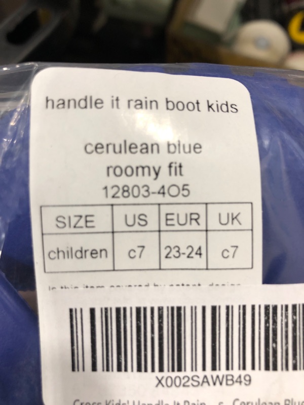 Photo 3 of Crocs Unisex-Child Rain Boot Toddler (1-4 Years) 7 Toddler Cerulean Blue
