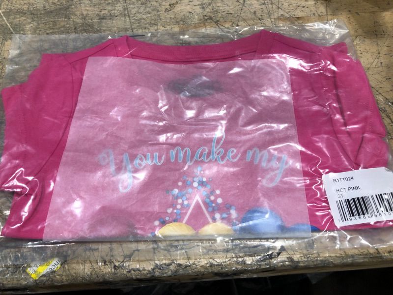 Photo 2 of Shimmer and Shine Girls' Toddler Short Sleeve T-Shirt 3T Hot Pink