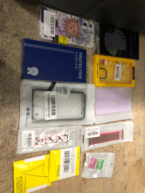 Photo 1 of miscellaneous bundle of assorted phone cases and other electrical goods