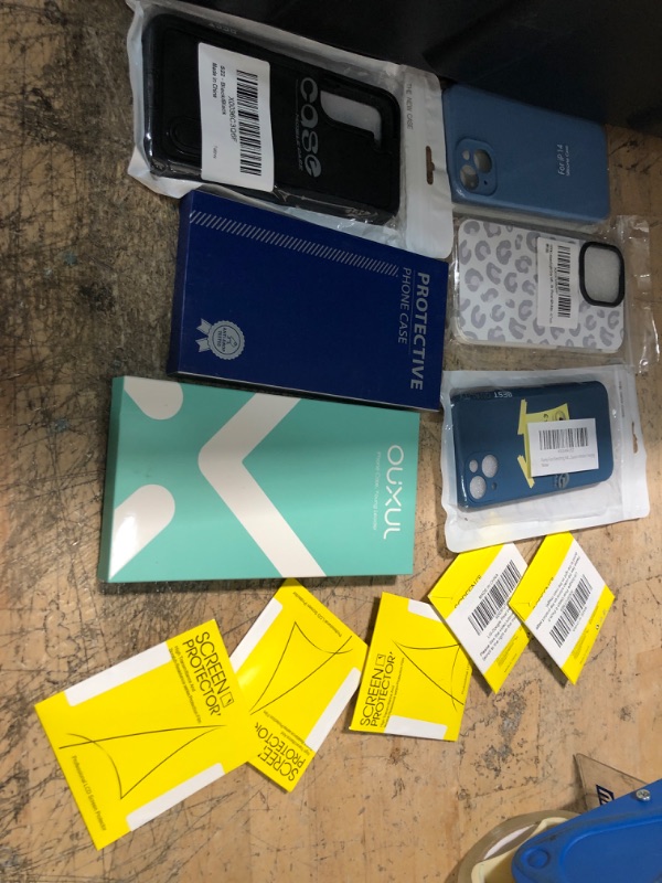 Photo 1 of miscellaneous bundle of assorted phone cases and electrical goods