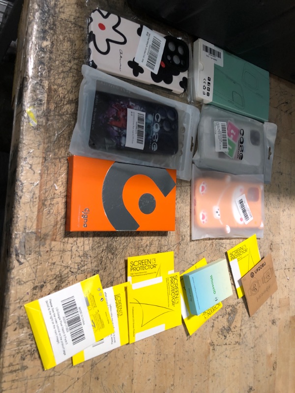 Photo 1 of miscellaneous bundle of assorted phone cases and electrical goods