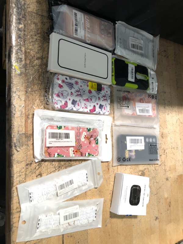 Photo 1 of miscellaneous bundle of assorted phone cases and electrical goods