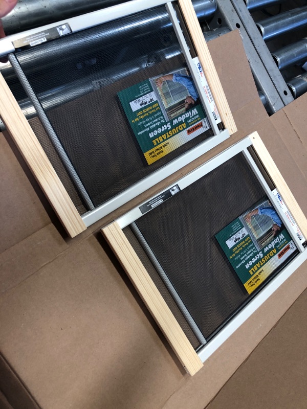 Photo 2 of **NEW**  Frost King 2AWS1025 WB Marvin Adjustable Window Screen, 10in High x Fits 15-25in Wide (2 Pack), Natural