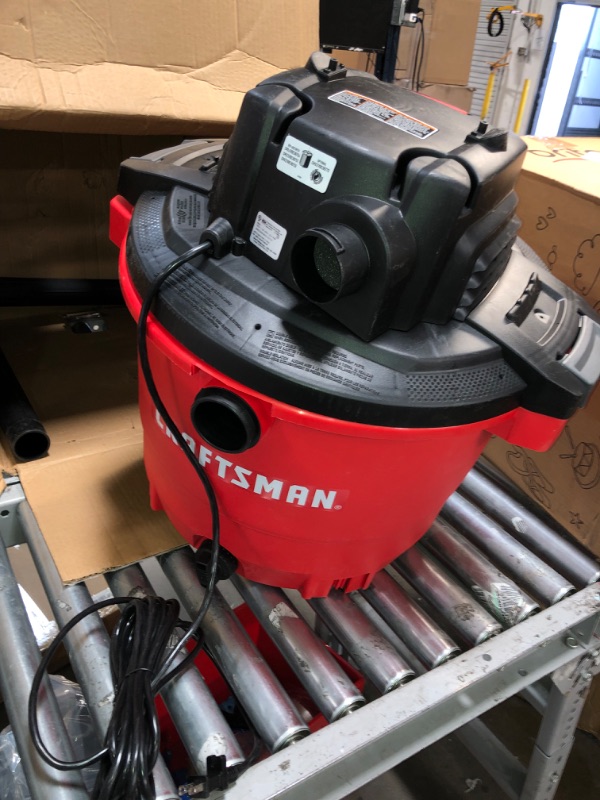 Photo 2 of (BRAND NEW) CRAFTSMAN CMXEVBE18695 16 Gallon 6.5 Peak HP Wet/Dry Vac, Heavy-Duty Shop Vacuum with Muffler/Diffuser and Attachments 16 Gal 6.5 Peak HP w/Diffuser