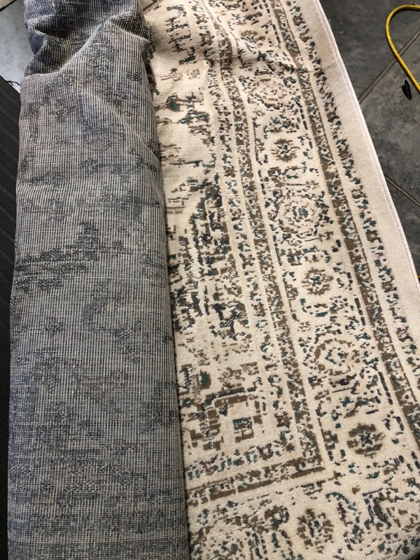 Photo 3 of **SEE NOTES** Vintage Tanith Cream 10 ft. x 14 ft. Area Rug, Ivory

