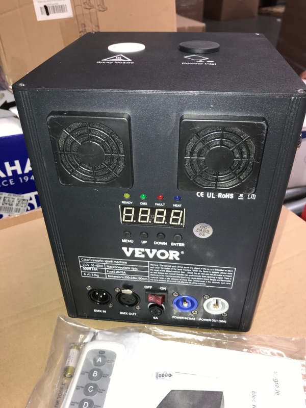 Photo 4 of **SEE NOTES**
VEVOR Stage Equipment Special Effect Machine, 500W Stage Lighting Effect Machine with Wireless Remote Control, Smart DMX Control Stage Equipment Beautiful Showing Machine for Wedding, Musical Show, DJ
