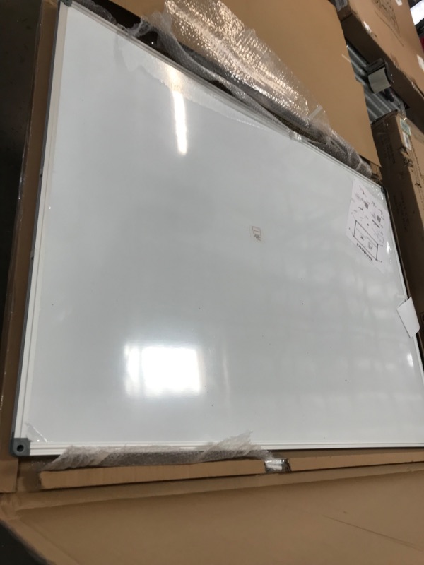 Photo 2 of DexBoard 48 x 36-in Magnetic Dry Erase Board with Pen Tray| Aluminum Frame Portable Wall Large Whiteboard Message Presentation Board for Office & Classroom 48" x 36"