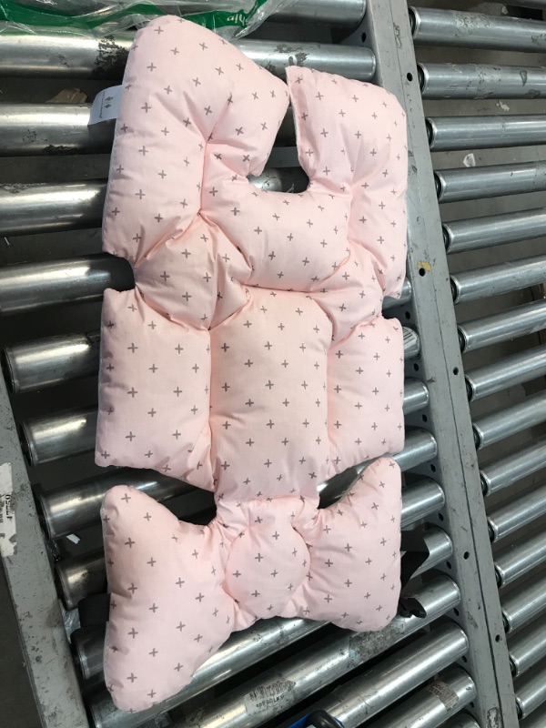 Photo 2 of Baby Seat Pad Liner for Stroller–Soft and Breathable?3D Air Mesh Cotton Universal Baby Stroller Cushion (Pink Cross)