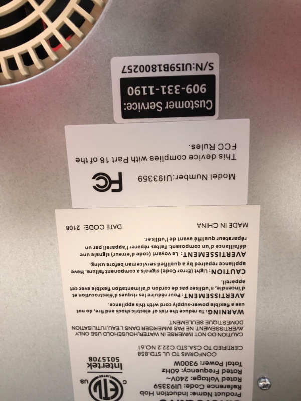 Photo 5 of ****NEW -  UNABLE TO TEST **** Electric Cooktop Ceramic Stove 4 Burners 30 inch Built-in Countertop Burners Cooker Satin Glass in Black Touch Sensor Control,Timer,Child Safety Lock,9 Power Levels,220-240V 7200W