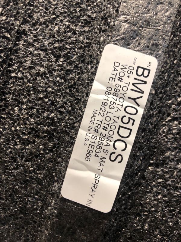 Photo 4 of Bedrug Classic Bedliner | BRY19SBK | Charcoal | Fits 2005 - 2022 Toyota Tacoma 6' Bed (BRZSPRAYON is required if installing over Spray-In Liner)