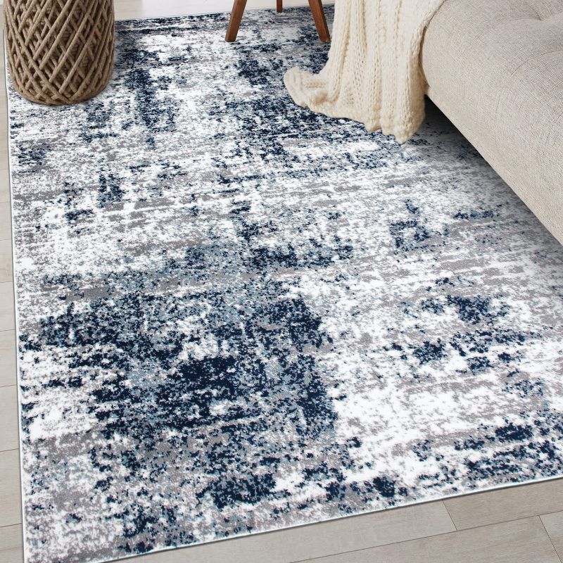 Photo 1 of **MINOR SHIPPING STAIN **Rugshop Distressed Abstract Area Rug 3'3"x 5' Blue
