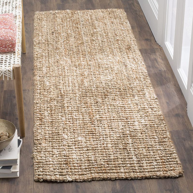 Photo 1 of **MINOR WEAR & TEAR**SAFAVIEH Natural Fiber Collection 2' x 3' Ivory NF447N Handmade Chunky Textured Premium Jute 0.75-inch Thick Accent Rug
