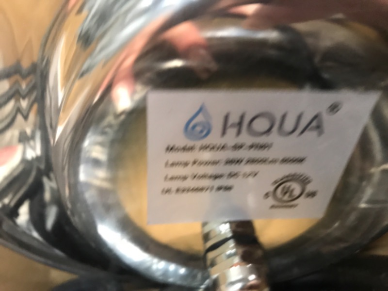 Photo 4 of **** NOT TESTED **** HQUA PN01 120V AC LED Inground Pool Light, 10 Inch 35W 3000lm (300W Incandescent Equivalent), with 100 Feet Cord, Transformer Included, 6500k Cool White, UL Listed, Fit for 10" Standard Wet Niches.