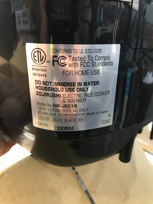 Photo 2 of Zojirushi NW-JEC10BA Pressure Induction Heating (IH) Rice Cooker & Warmer, 5.5-Cup, Made in Japan 5.5-Cup Cooker & Warmer