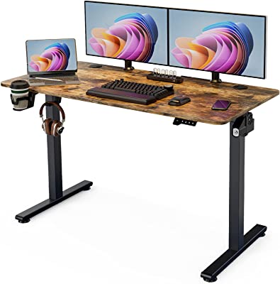 Photo 1 of Azonanor Standing Desk - Stand up Desk with Splice Board, Electric Adjustable Height Desk, 48 x 24 Inches Sit Stand Home Office Desk