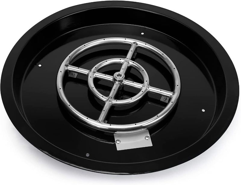 Photo 1 of 
Stanbroil Porcelain Steel Round Drop-in Fire Pit Burner Ring with Stainless Steel Pan, 19-1/2 Inch Inside Diameter
Size: Round Drop-in Pan Burner
Color: Round 19-Inch, ES