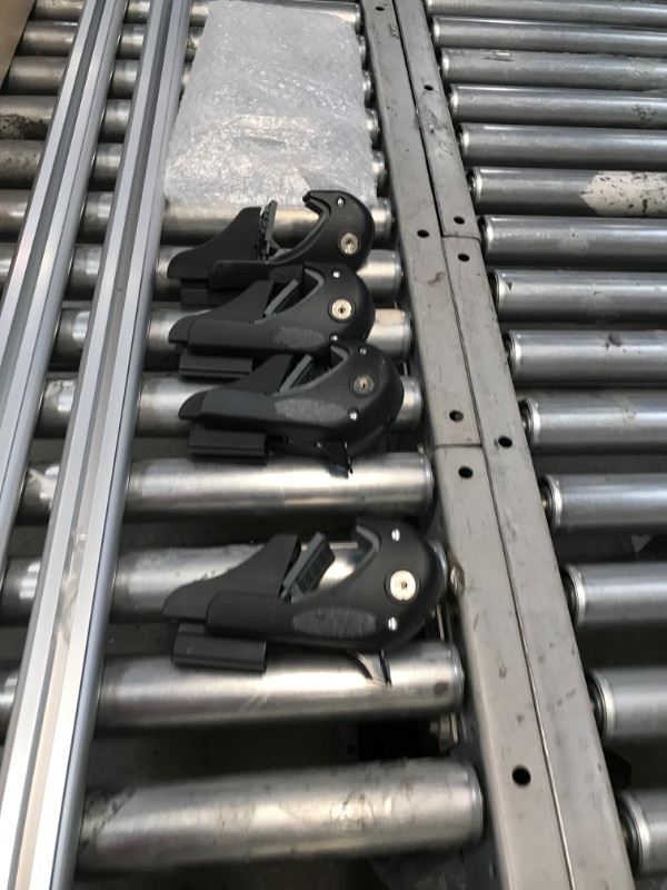 Photo 1 of Amazon Basics Cross Rail Roof Rack - 52 inches (Pack of 2)
******damaged, rubber seals are missing on rack, keys are missing for rack grabbers*******
