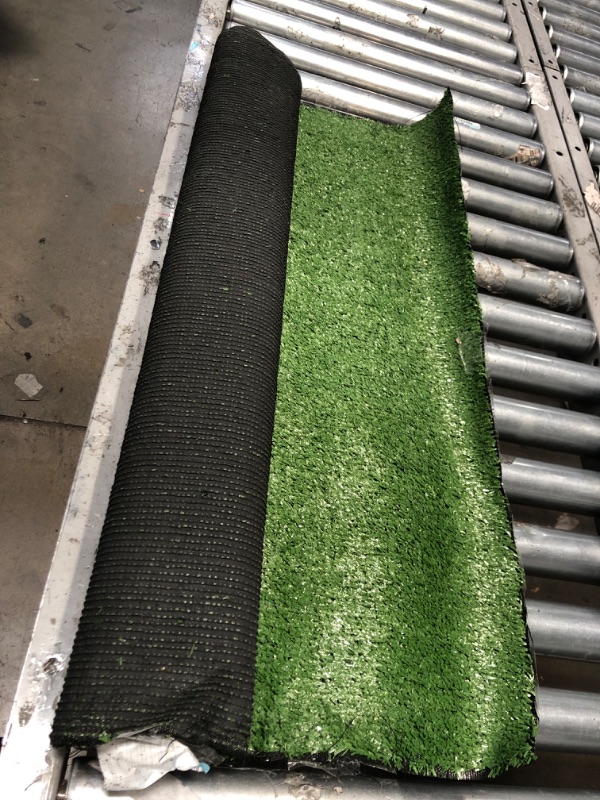 Photo 2 of  Indoor and Outdoor Green Artificial Grass Turf Runner Rug 2'7" X 5'8" Green Artificial Grass/Pet mat with Rubber Backed