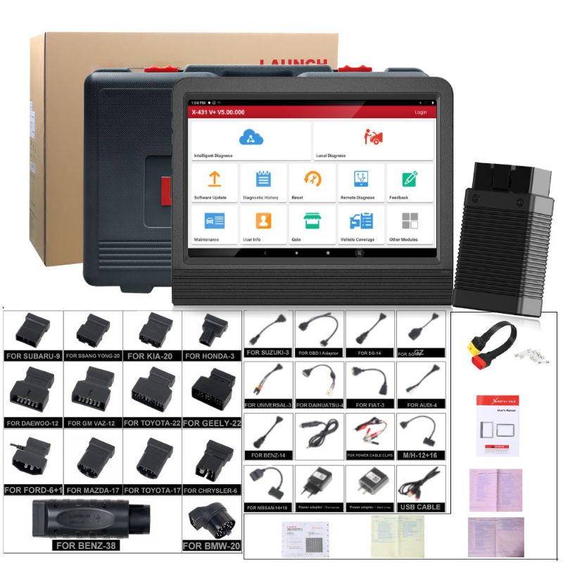 Photo 1 of ** MISSING HEAVY DUTY TRUCK DIESEL DIAGNOSTIC SCAN * *  LAUNCH X431 V+ PRO 4.0 2020 Elite Scan Tool, 10.1 Inch Bigger, Work for HD Trucks, Global Version, ECU Online Coding & 35+ Services, AutoAuth FCA SGW, 2-Year Free Update, All System Diagnostic Scanne