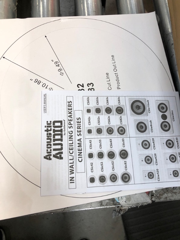 Photo 4 of Acoustic Audio by Goldwood CS-IC83 8” 3-Way In Ceiling Home Theater Speaker System (White, 5 Speakers) Standard Frame Speaker Set