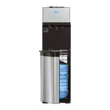 Photo 1 of Brio Essential Tri-Temp Bottom-Load Water Cooler in Black and Brush Stainless-Steel
