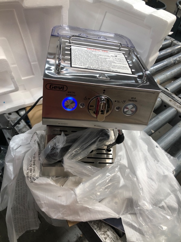 Photo 1 of Espresso Machines 15 Bar with Adjustable Milk Frother Wand Expresso Coffee Machine for Cappuccino, Latte, Mocha, Machiato, 1.5L Removable Water Tank, Double Temperature Control System, 1100W, Black 10.32in*7.98in*11.1in White1