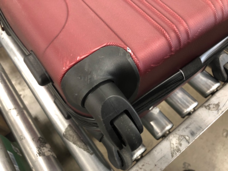 Photo 2 of **minor scratches**
Travelers Club Cosmo Hardside Spinner Luggage, Rhubarb Red, Carry- on 
