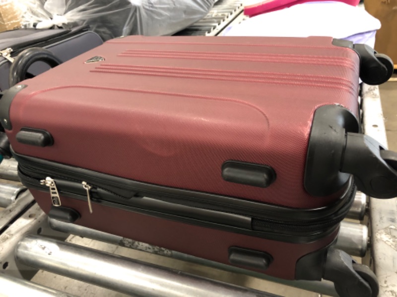 Photo 4 of **minor scratches**
Travelers Club Cosmo Hardside Spinner Luggage, Rhubarb Red, Carry- on 
