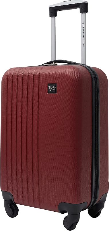 Photo 1 of **minor scratches**
Travelers Club Cosmo Hardside Spinner Luggage, Rhubarb Red, Carry- on 
