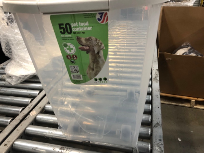 Photo 3 of **CRACKED**
Van Ness Pet Food Storage Container, 50-lb