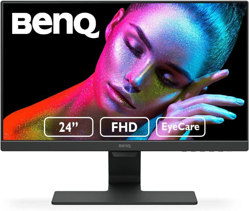 Photo 1 of BenQ GW2480 Computer Monitor 24" FHD 1920x1080p | IPS | Eye-Care Tech | Low Blue Light | Anti-Glare | Adaptive Brightness | Tilt Screen | Built-In Speakers | DisplayPort | HDMI | VGA
