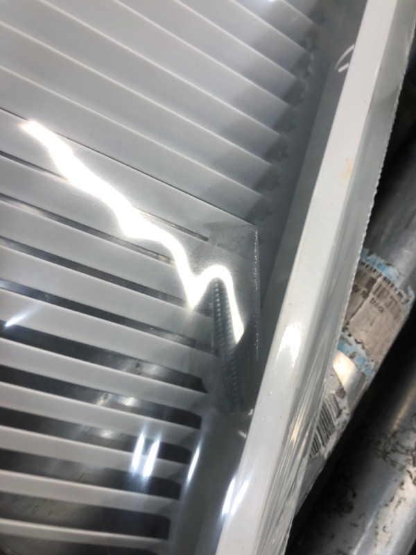 Photo 1 of 12"W x 12"H [Duct Opening Measurements] Steel Return Air Filter Grille [Fixed Hinged] for 1-inch Filters, Vent Cover Grill for Sidewall and Ceiling, White, Outer Dimensions: 14 5/8"W X 14 5/8"H Duct Opening Size: 12"x12"