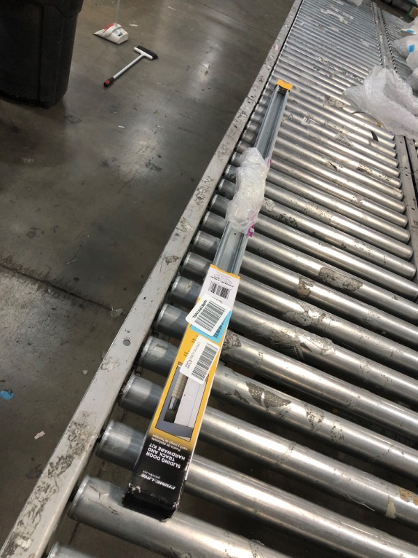 Photo 2 of **USED ITEM**
Slide-Co 163590 By-Pass Wardrobe Track Kit, 60 inch Opening, Diameter-Adjusting Rollers, Steel, 7/8 inch Plastic Wheels