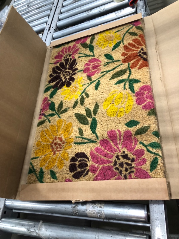 Photo 2 of 16x26 HomeTrax Coir Mat Doormat - Spring Daisies