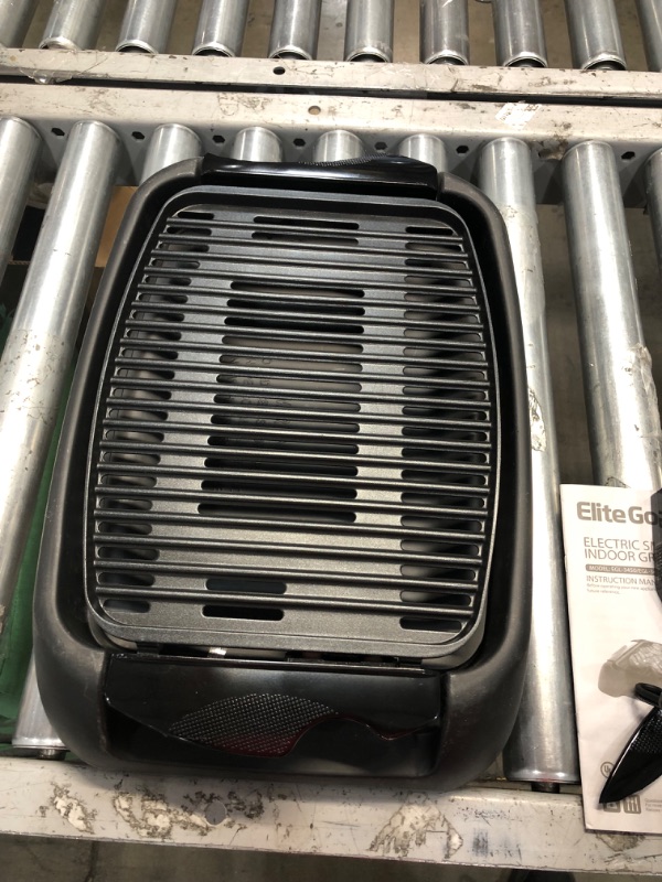 Photo 2 of **USED ITEM, NEEDS CLEANING**
Elite Gourmet EGL-3450 Smokeless Electric Tabletop Grill