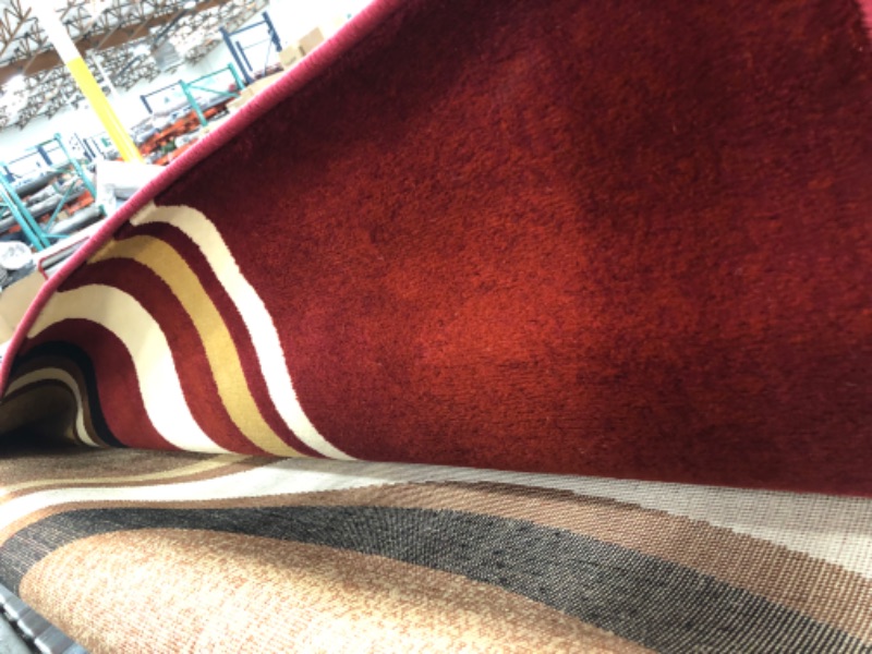 Photo 4 of **USED**
Well Woven Barclay Arcs & Shapes Red Modern Geometric Area Rug (6'7" x 9'6")